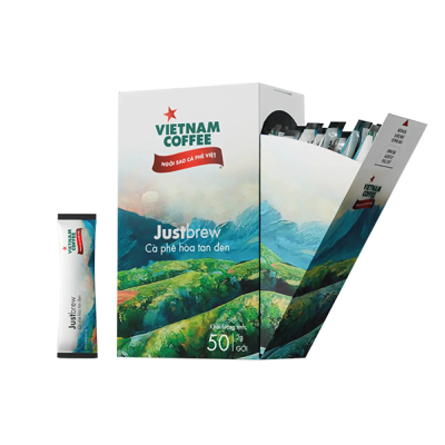 JUSTBREW BLACK INSTANT COFFEE (50 Sticks x 2g/box)