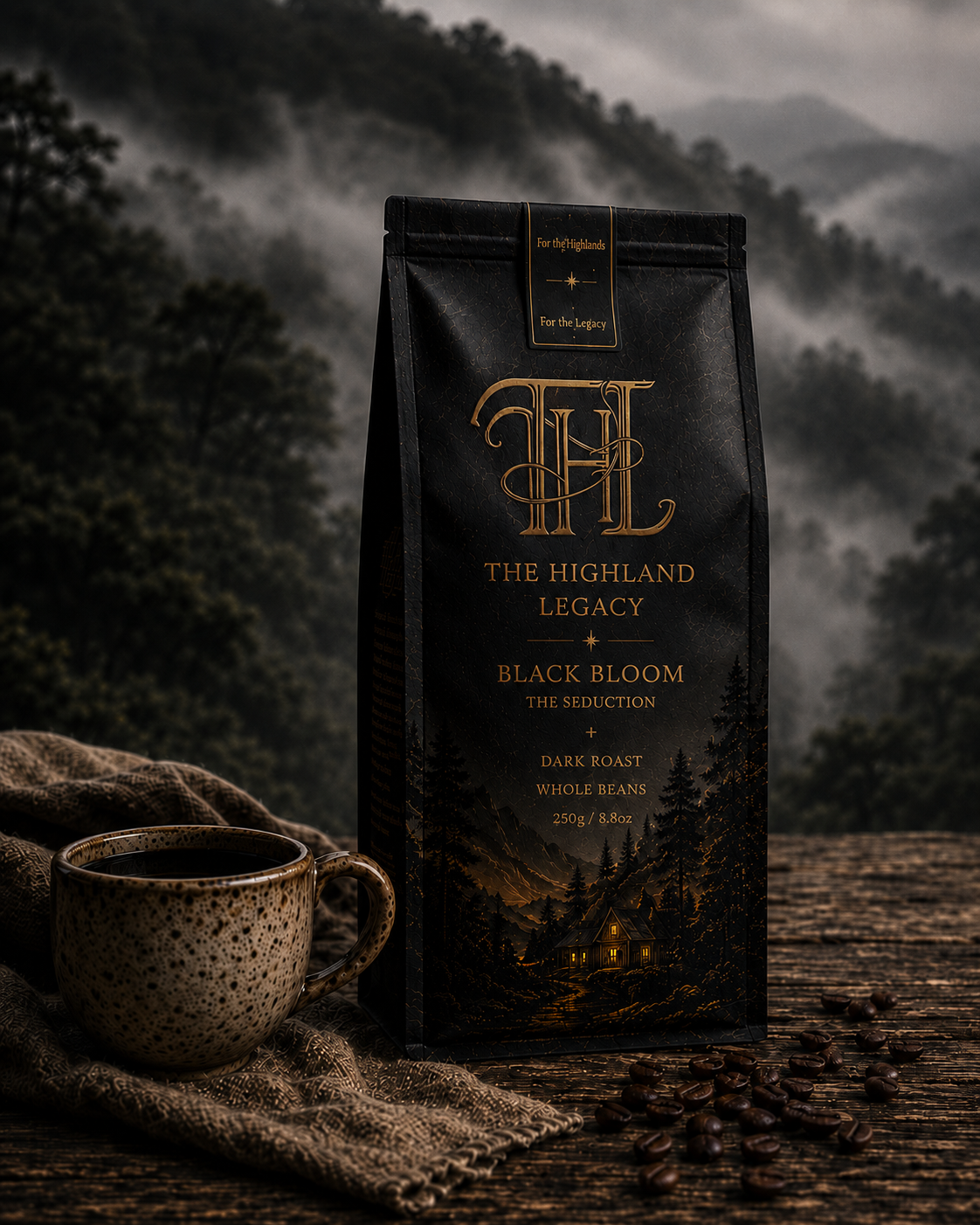 Black Bloom Dark Roast Coffee | The Highland Legacy